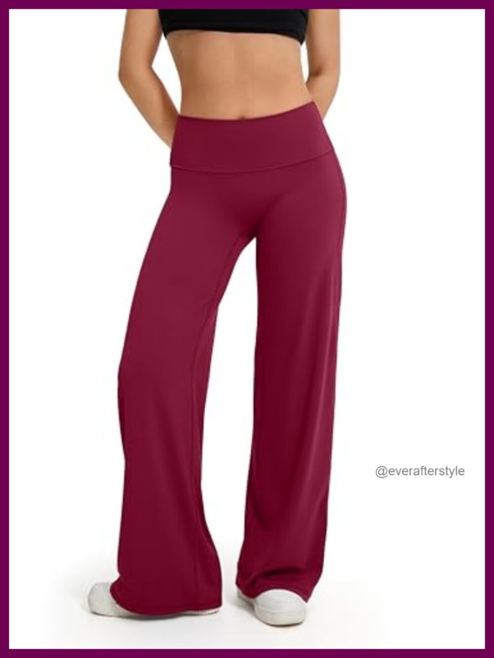 High Waisted Wide Leg Yoga Pants Tummy Control Nylon Elastane Athletic Leggings